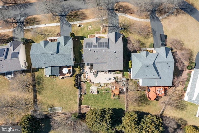 drone / aerial view featuring a residential view