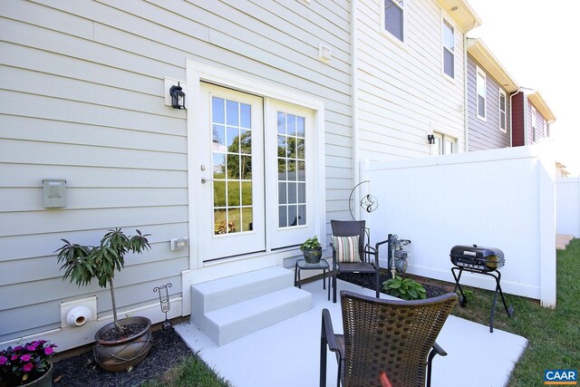 2444 Winthrop Dr, Charlottesville, VA 22911 - view of patio featuring french doors and fence