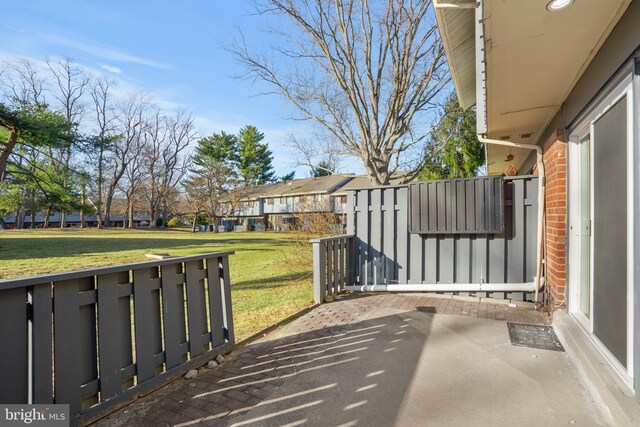 view of patio / terrace featuring a residential view