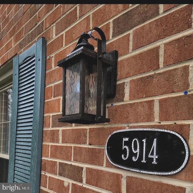 details featuring brick siding