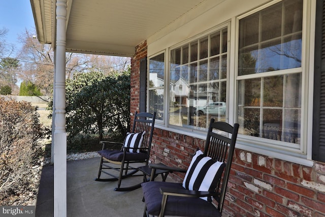 view of patio / terrace featuring covered porch