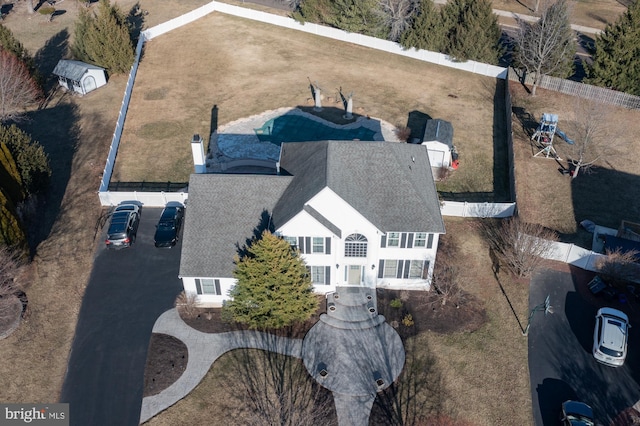 birds eye view of property