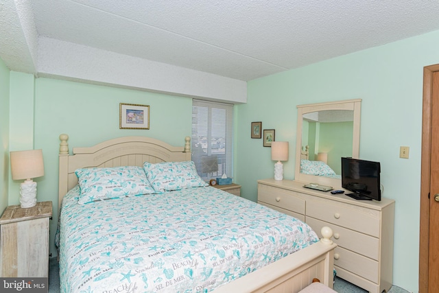 bedroom featuring a textured ceiling