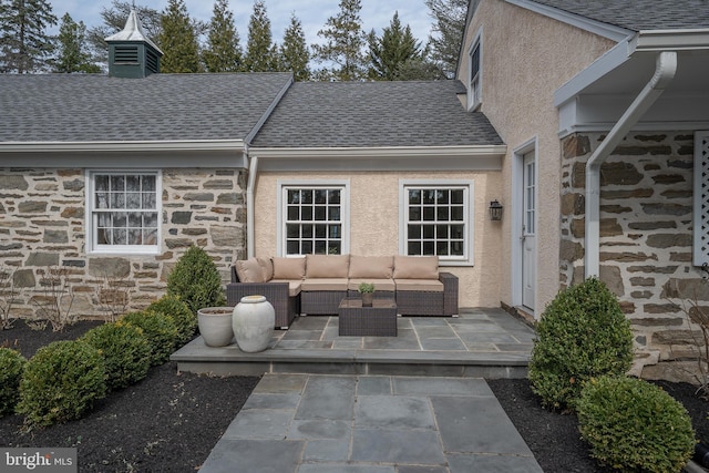 view of patio / terrace featuring an outdoor living space