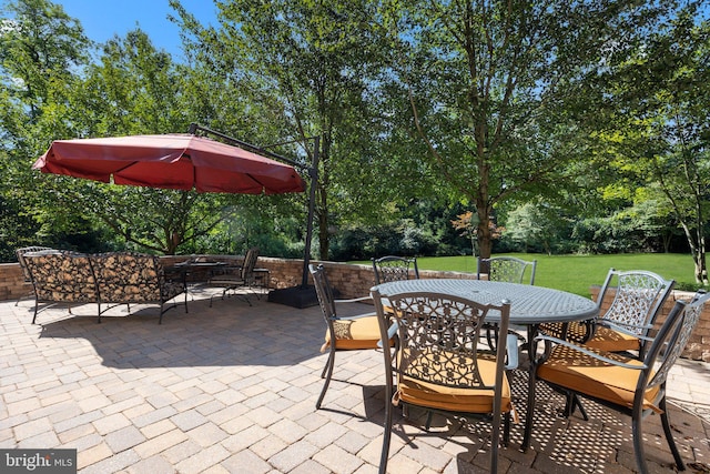 view of patio / terrace featuring outdoor dining area