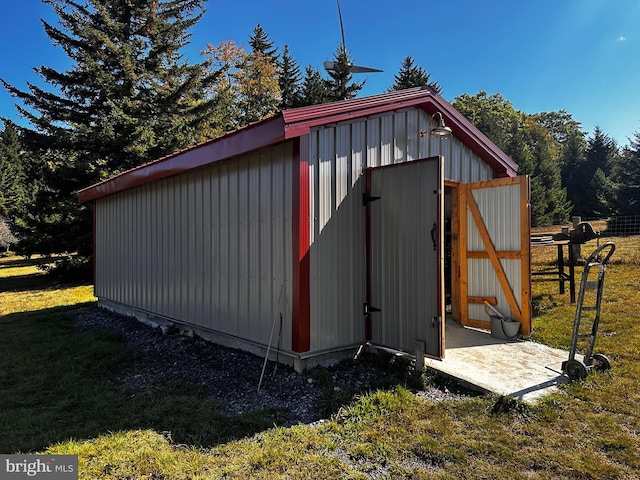 view of shed