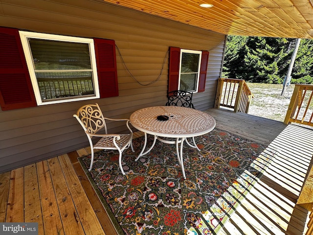 view of wooden deck