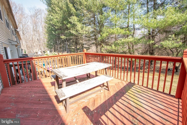 view of wooden terrace