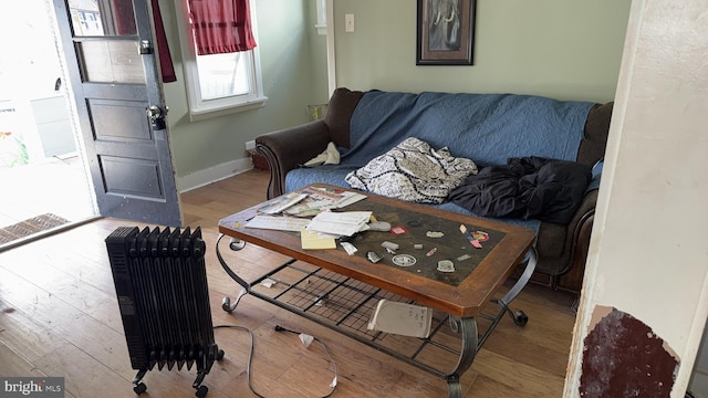 28 Harding Ave, Pennsville, NJ 08070 - living room with hardwood / wood-style flooring and baseboards