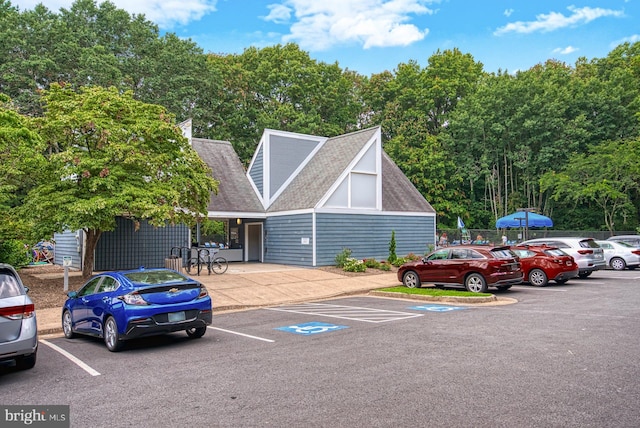 view of uncovered parking lot