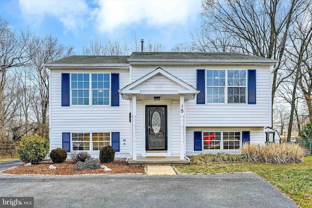 view of split foyer home