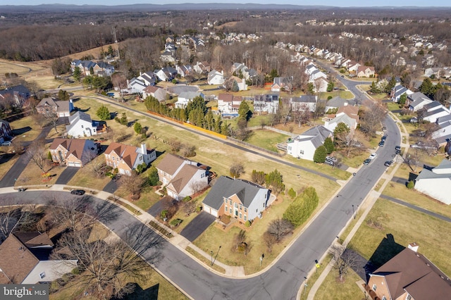 drone / aerial view featuring a residential view