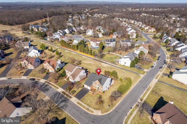 birds eye view of property featuring a residential view