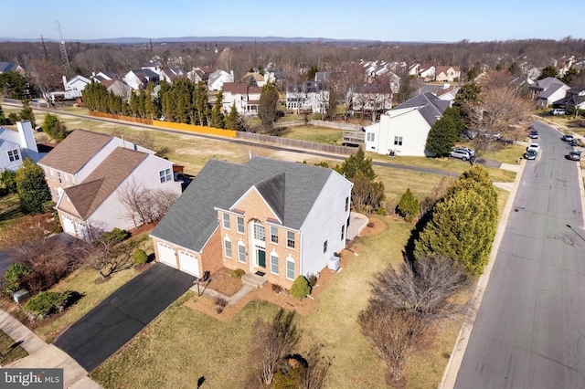 birds eye view of property featuring a residential view