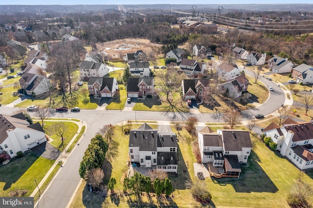 aerial view featuring a residential view