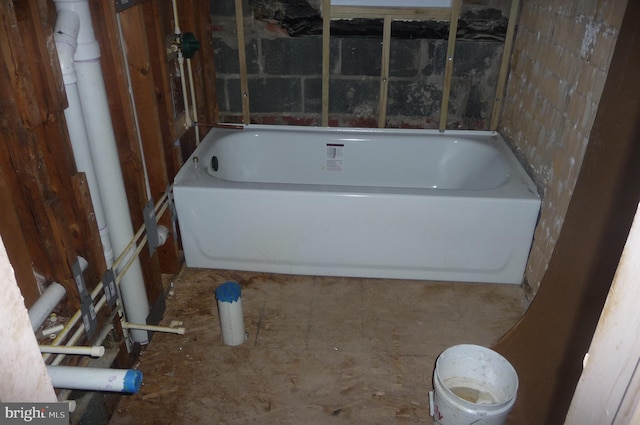 bathroom with a bath