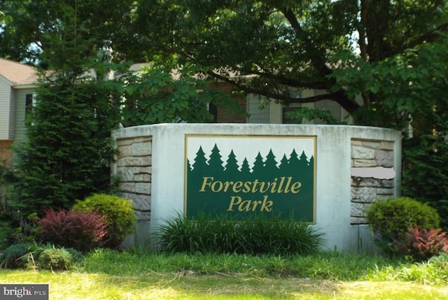 view of community sign