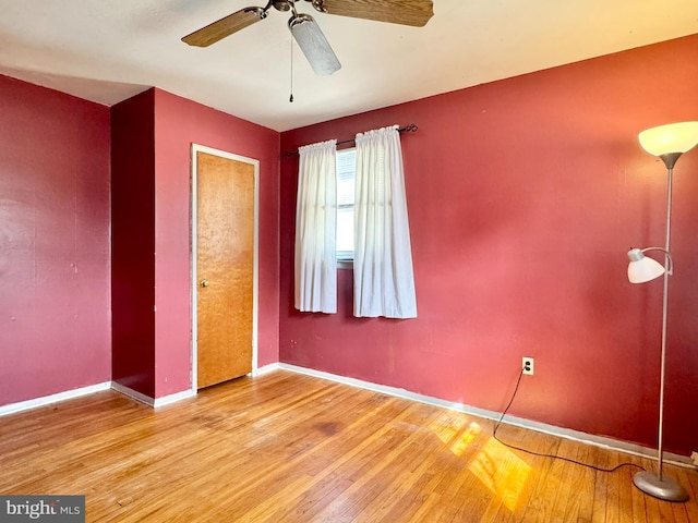 17 Acton, Ewing, NJ 08618 - unfurnished bedroom with ceiling fan, baseboards, and wood finished floors