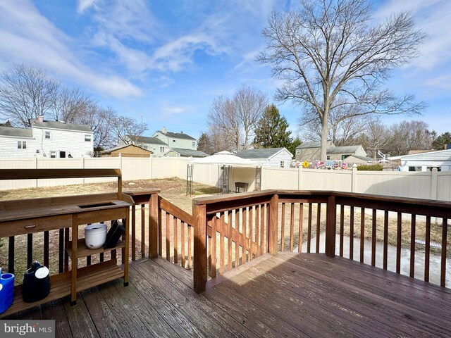17 Acton, Ewing, NJ 08618 - wooden deck with a fenced backyard and a residential view