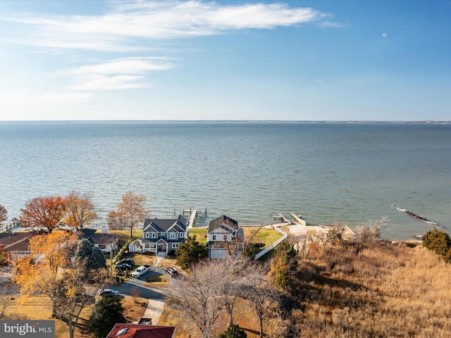 property view of water featuring a residential view