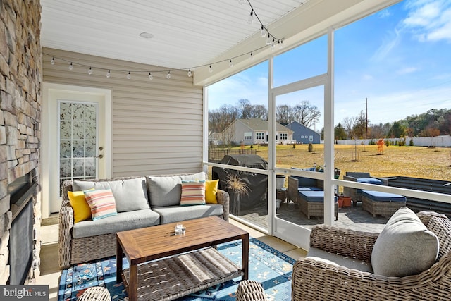 view of sunroom