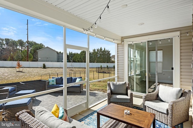 view of sunroom / solarium