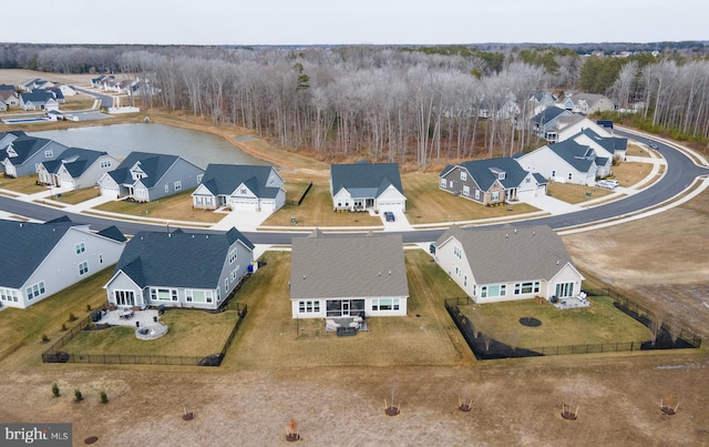 aerial view featuring a residential view