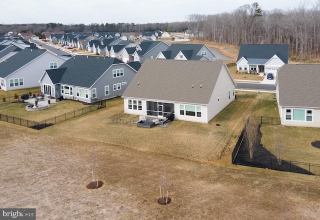 birds eye view of property featuring a residential view