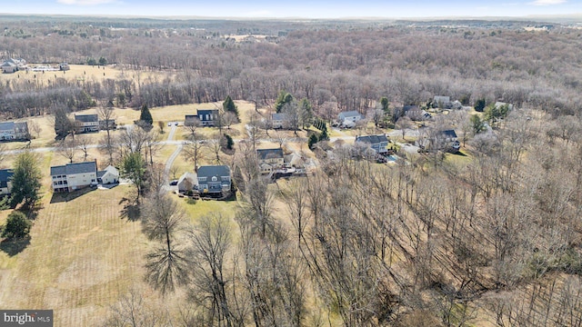 bird's eye view with a forest view