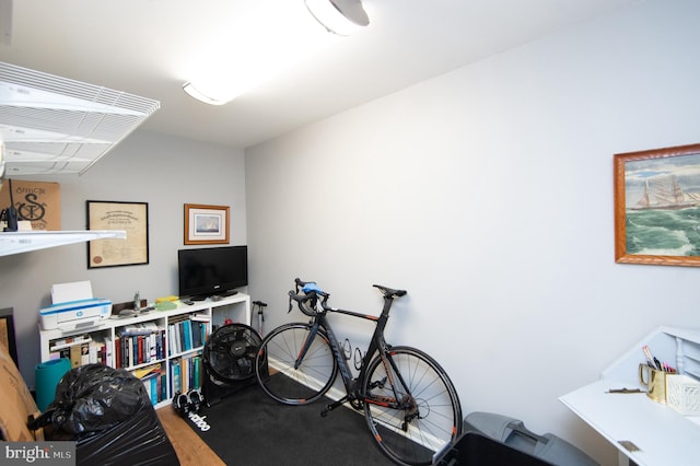 office featuring wood finished floors