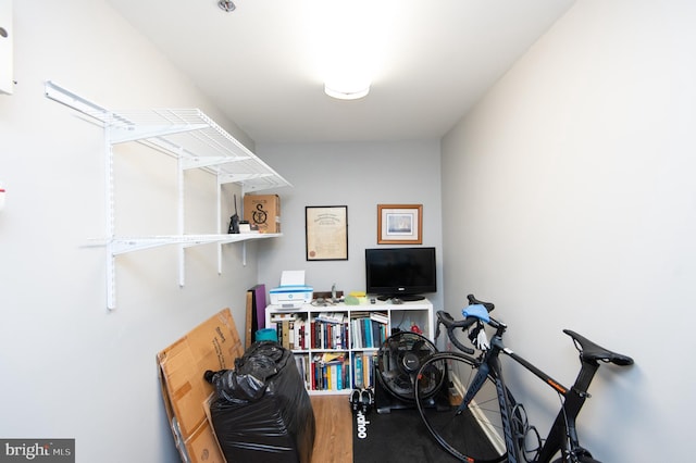 interior space featuring wood finished floors