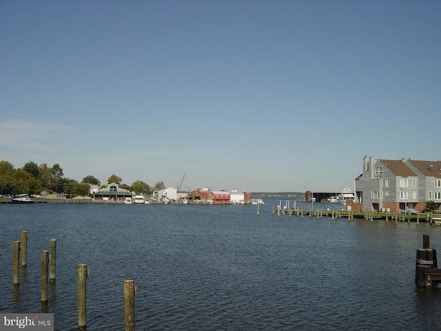 water view with a dock