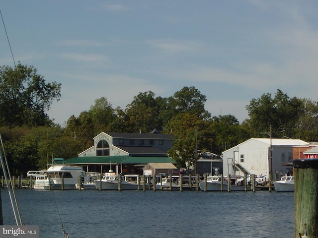 water view with a dock