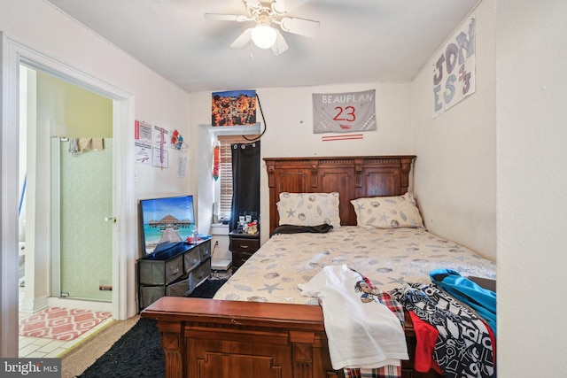 bedroom with ceiling fan