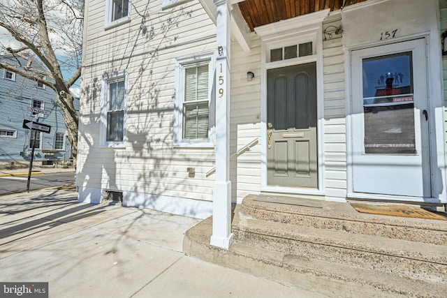 view of doorway to property