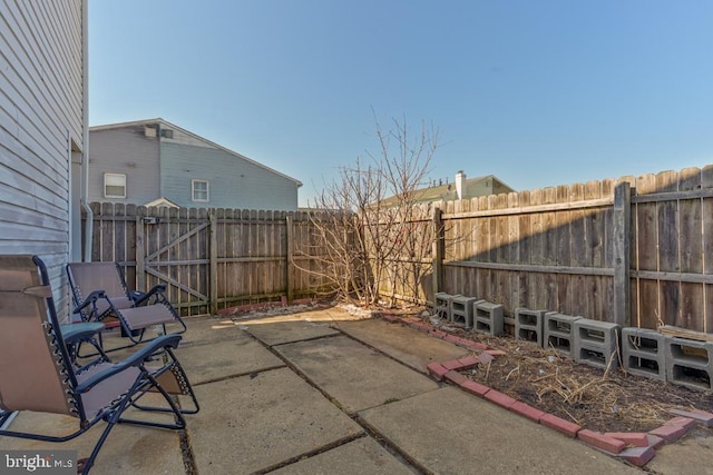 view of patio with a fenced backyard