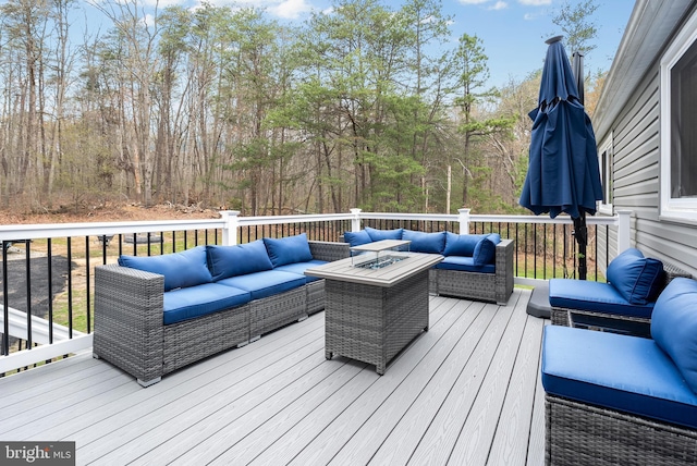 502 Dembytown Rd, Joppa, MD 21085 - wooden terrace featuring outdoor lounge area