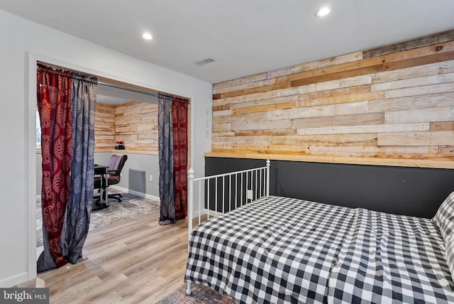 502 Dembytown Rd, Joppa, MD 21085 - bedroom featuring recessed lighting, light wood-style flooring, baseboards, and visible vents