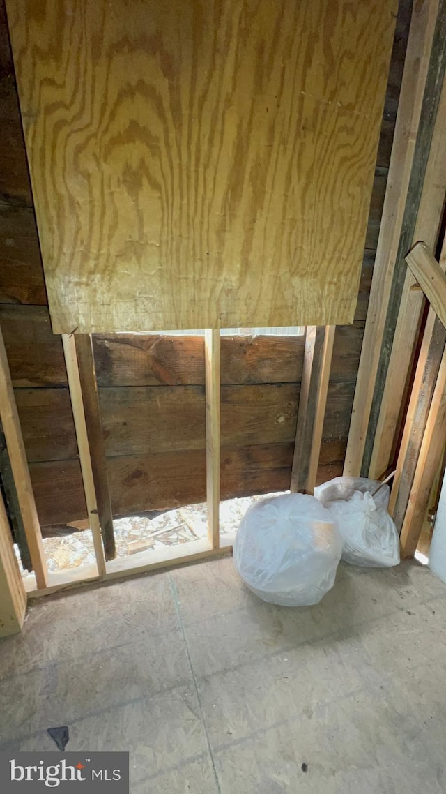 view of unfinished attic