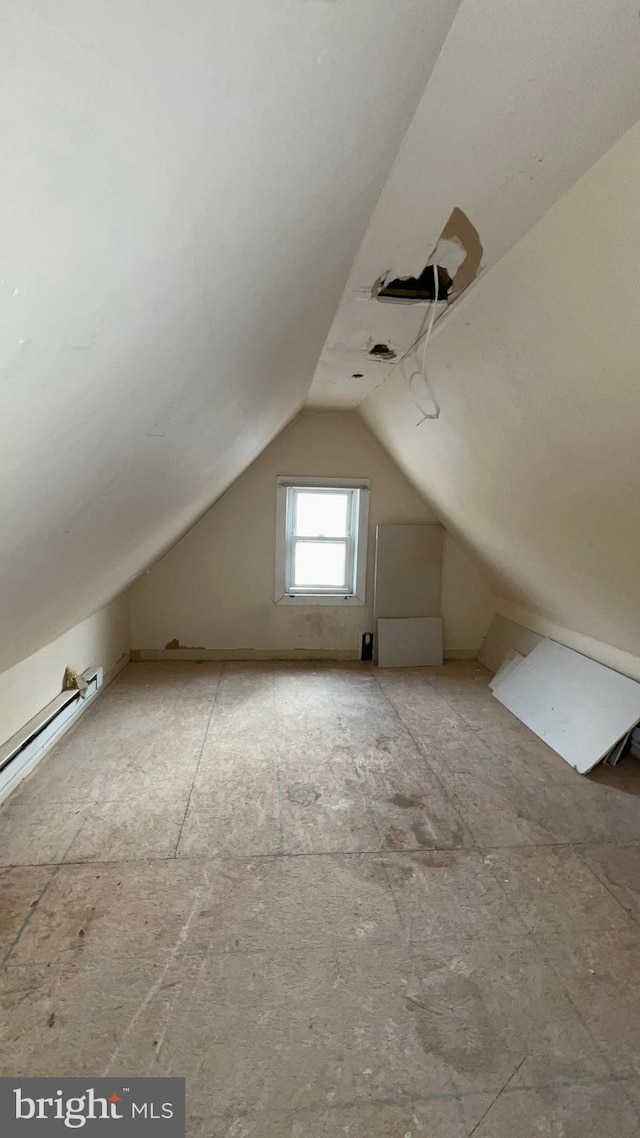 bonus room with lofted ceiling