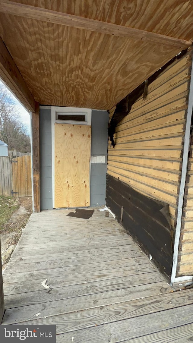 wooden deck with fence