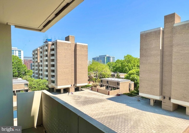 balcony with a city view