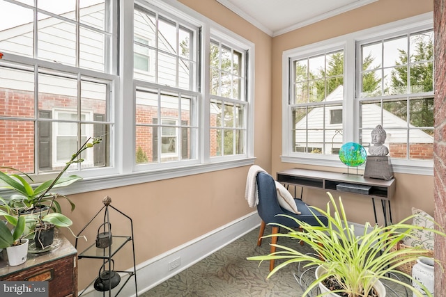 view of sunroom