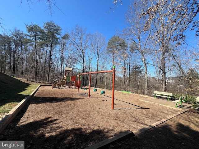 view of community jungle gym