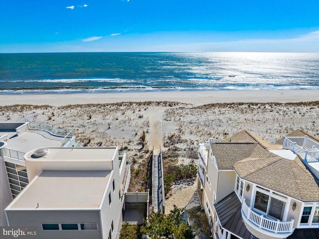 water view with a view of the beach