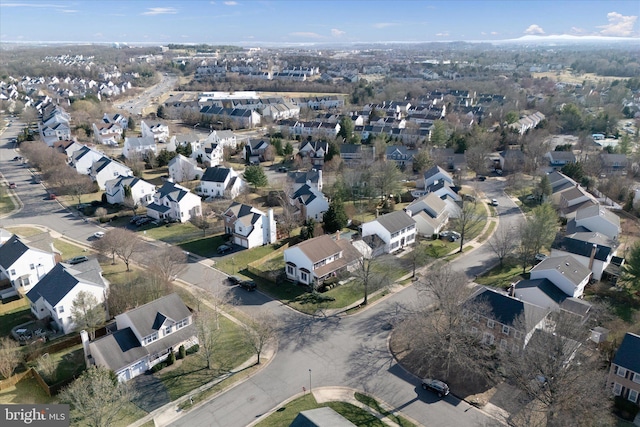 aerial view featuring a residential view