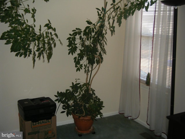 miscellaneous room with visible vents and baseboards