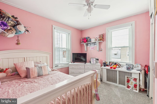 3144 Gaul St, Philadelphia, PA 19134 - carpeted bedroom featuring ceiling fan