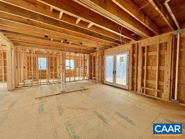 miscellaneous room with french doors