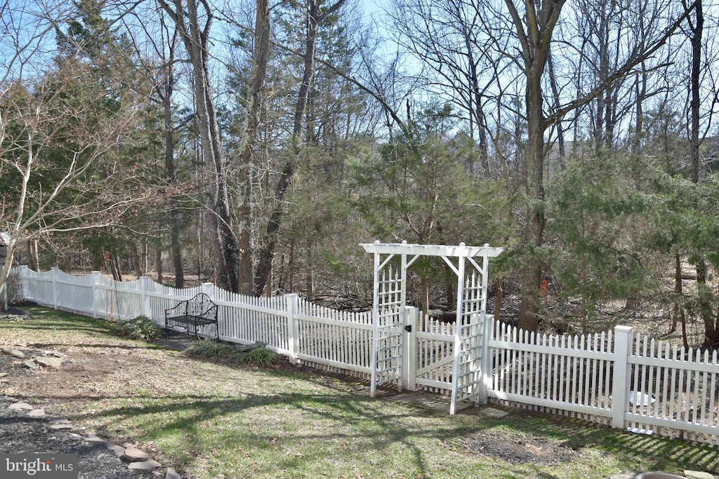 view of yard with fence private yard